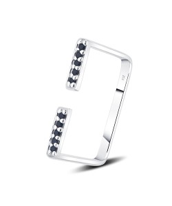 Square With CZ Stone Silver Ring NSR-4145